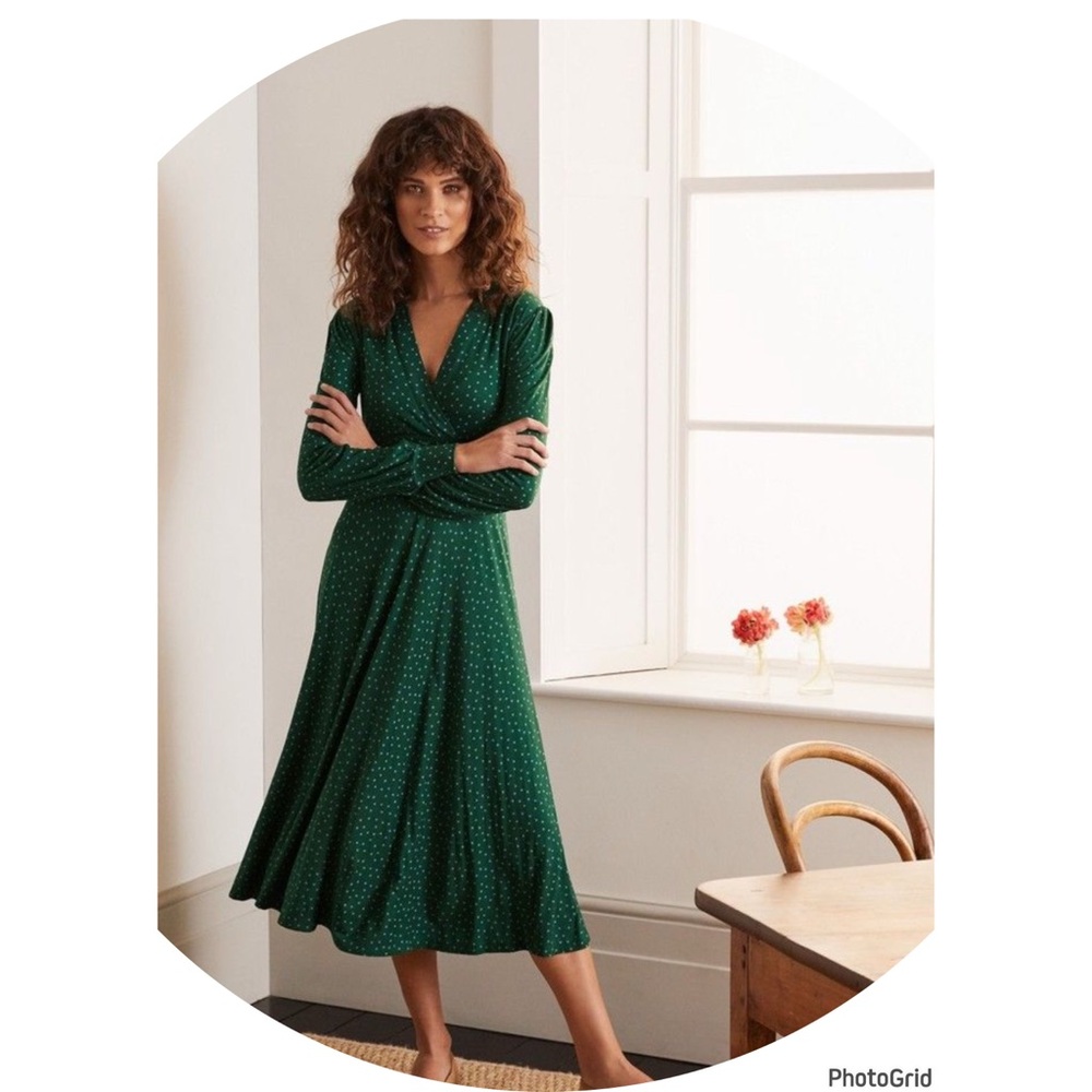 Boden Patricia Jersey Polka Dot Dress